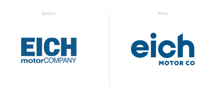 Eich Logo Before and After