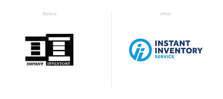 Instant Inventory Service Logo Before and After
