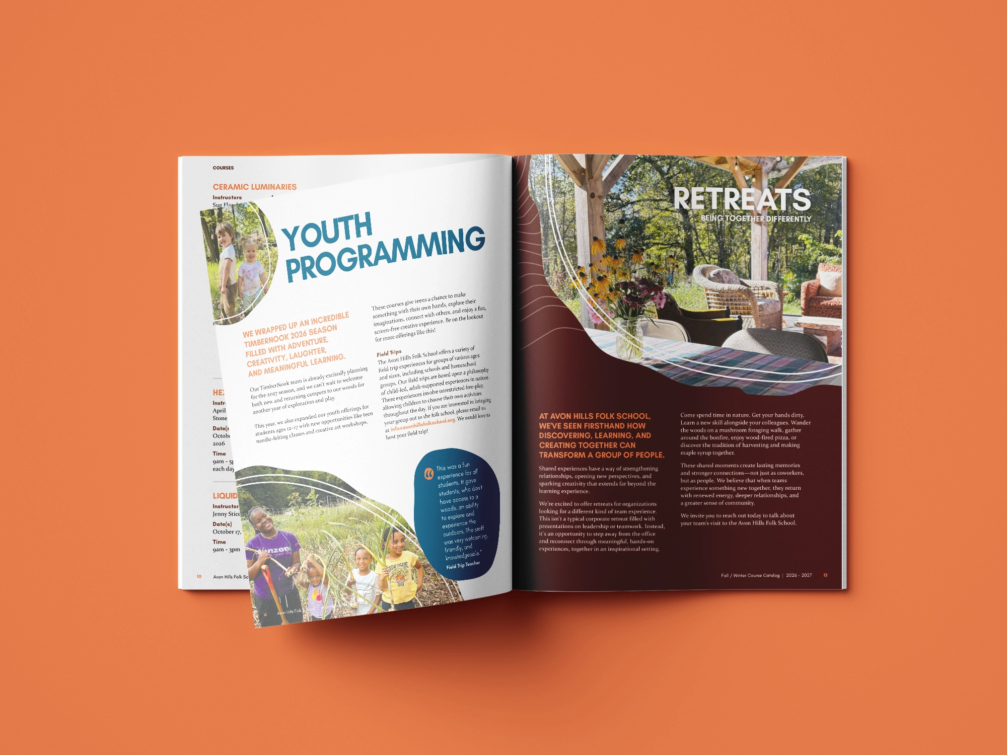 Avon Hills Catalog - Youth Programming - Designed by Gearbox Creative