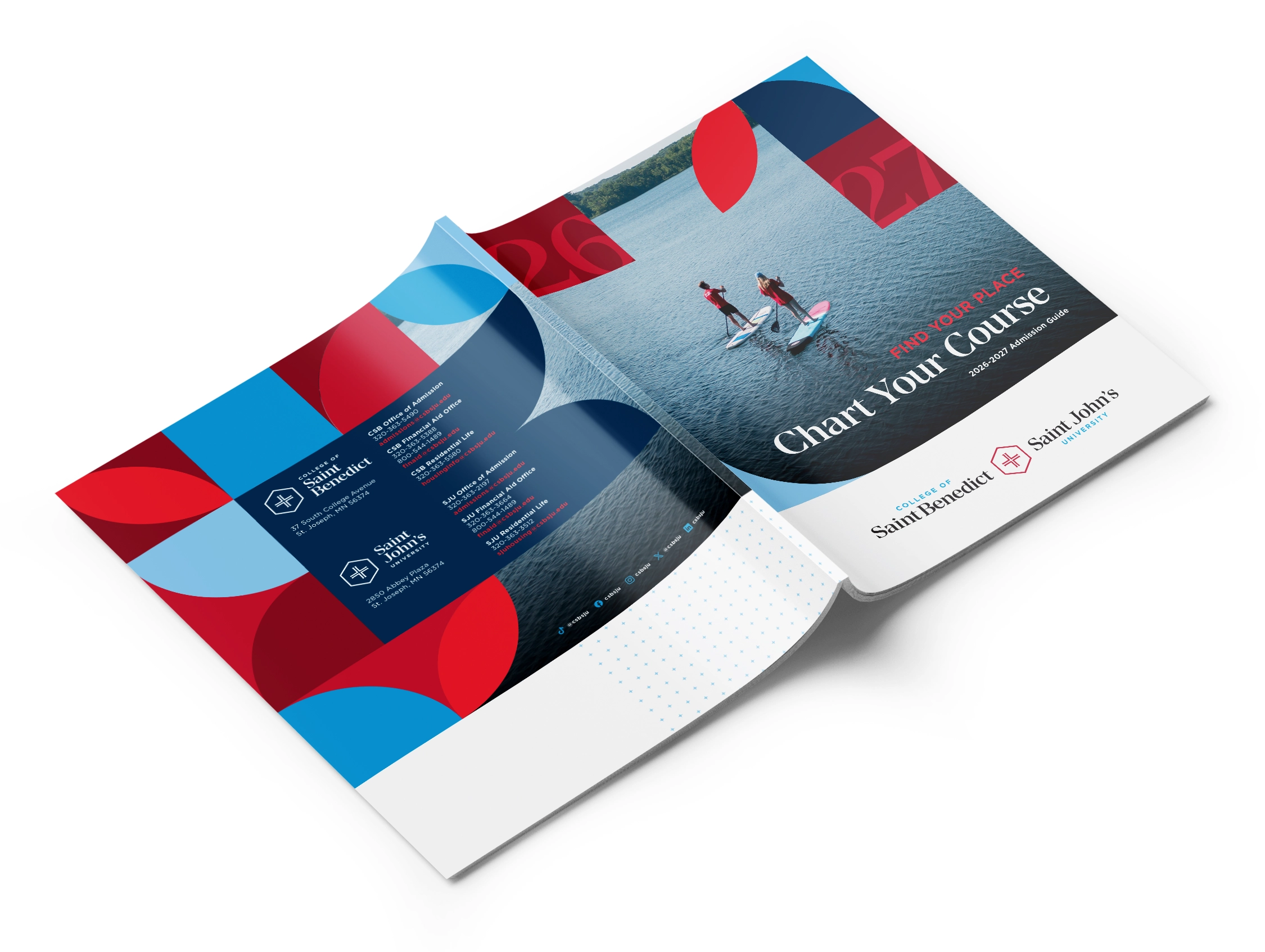 CSBSJU Admission Guide - Front and Back Cover designed by Gearbox Creative